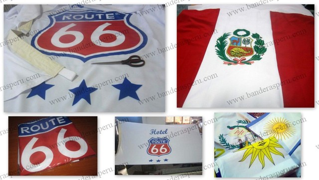 Venta de bandera personalizadas para hotel route 66